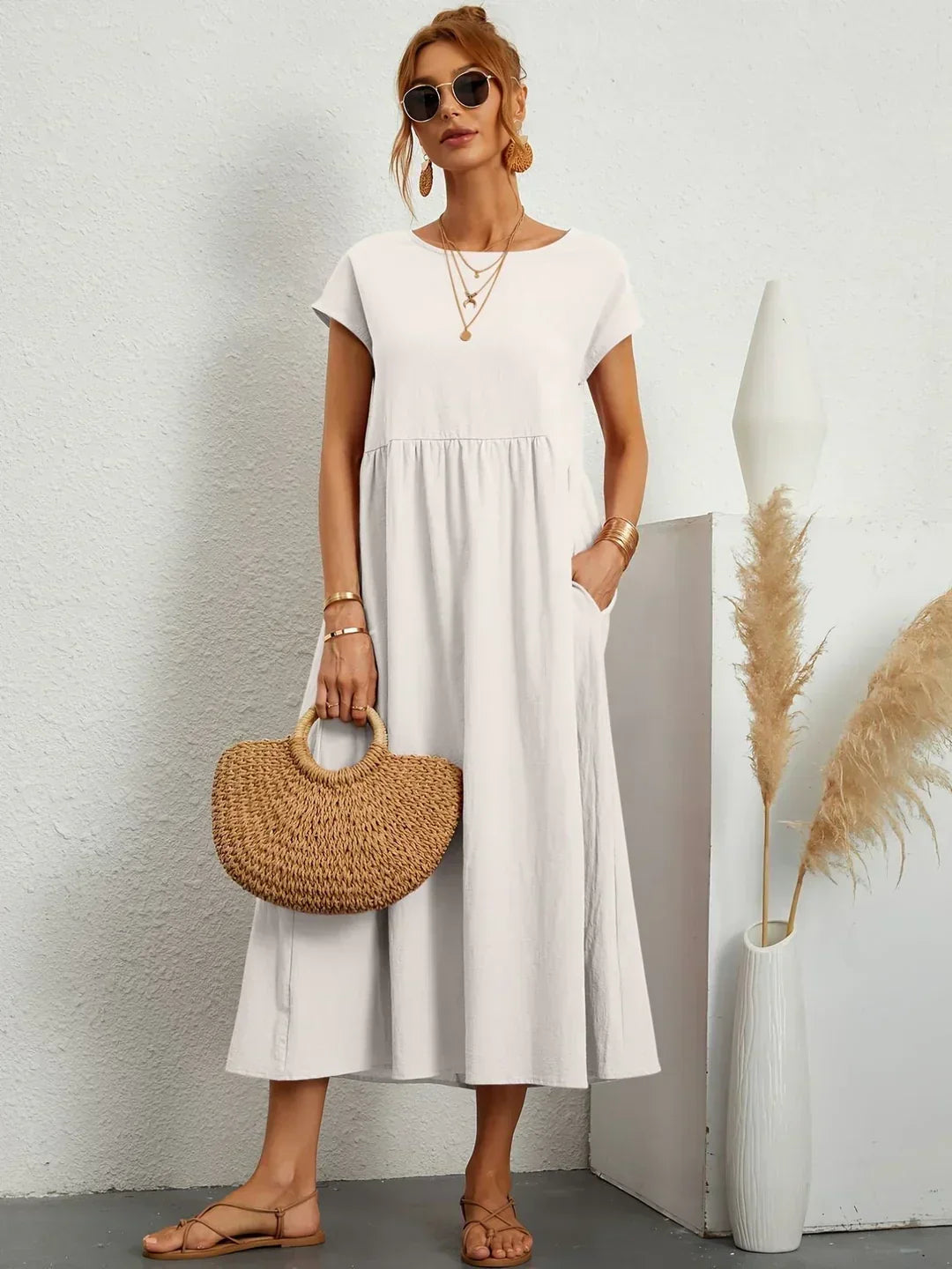 Gabrielle™ | Abito Midi Fluido Eleganza Senza Tempo