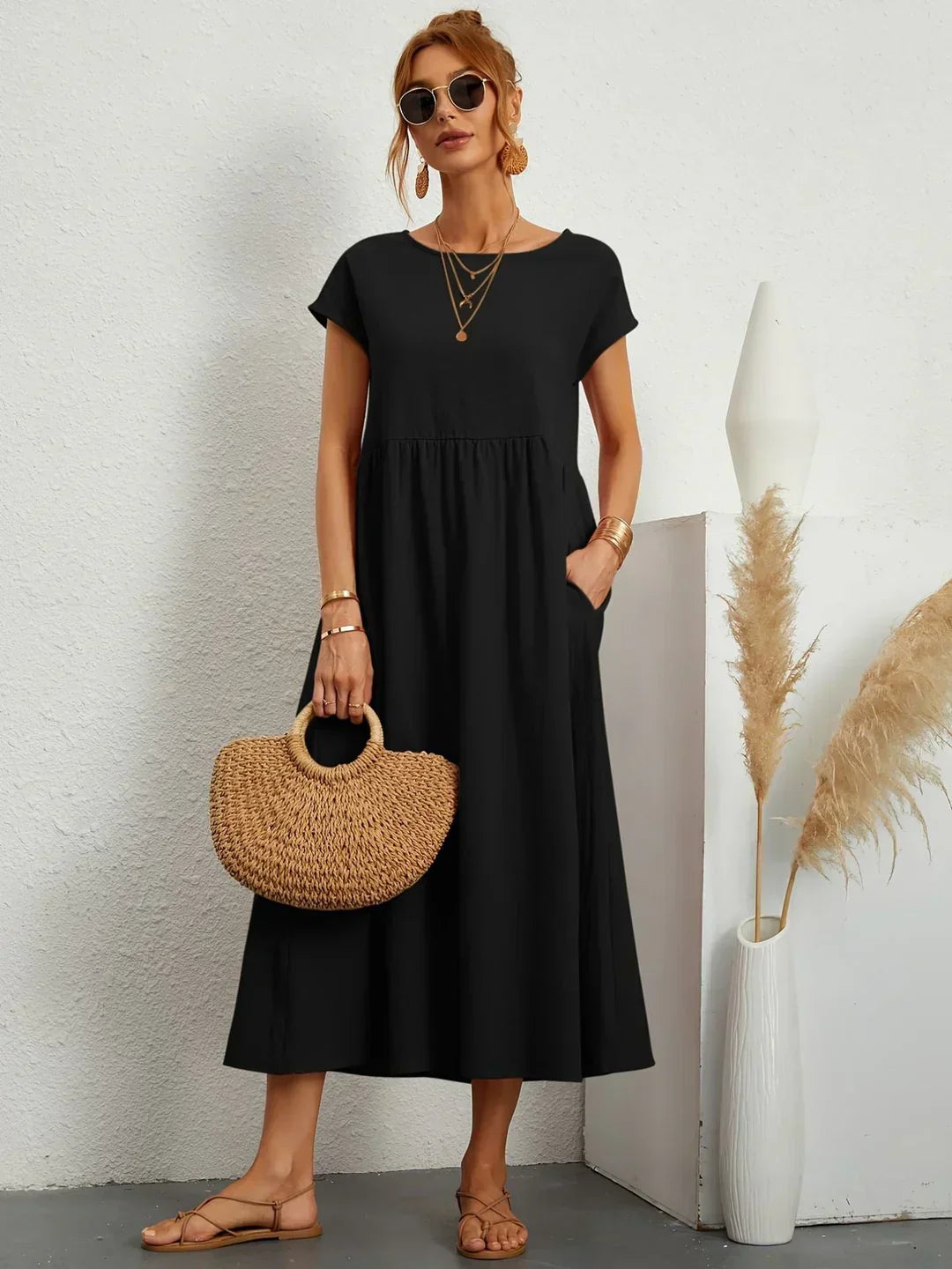 Gabrielle™ | Abito Midi Fluido Eleganza Senza Tempo