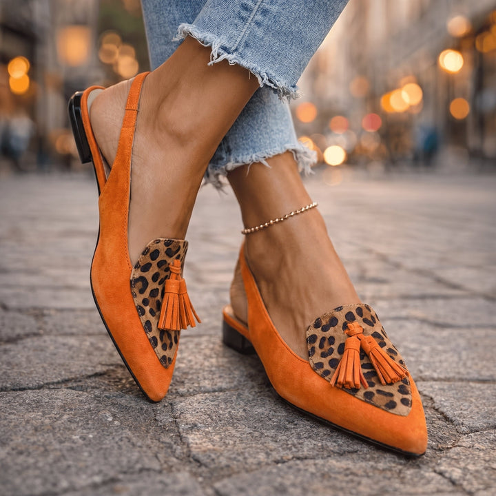 Eliza | Sandali con cinturini e nappine