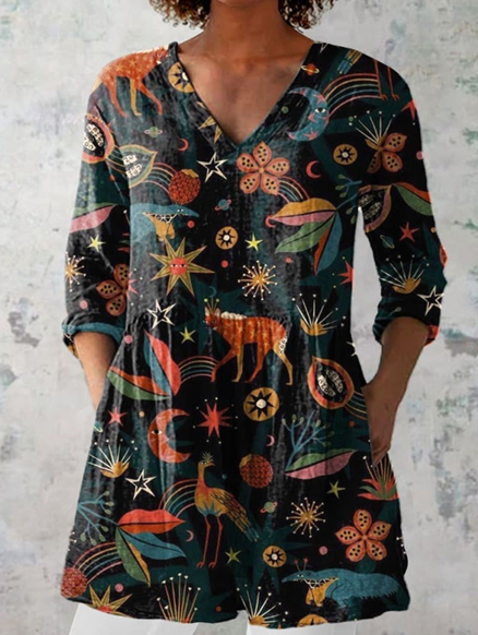 Adeline | Blusa Lunga con Scollatura a V