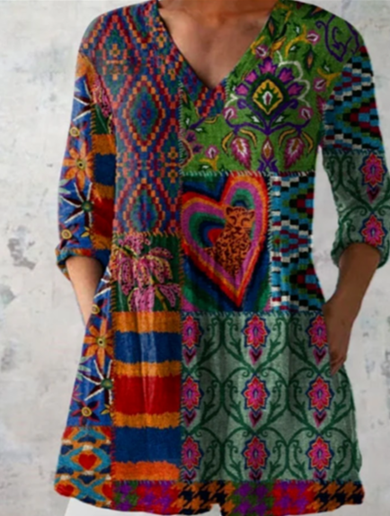Delphine | Blusa Lunga con Scollatura a V