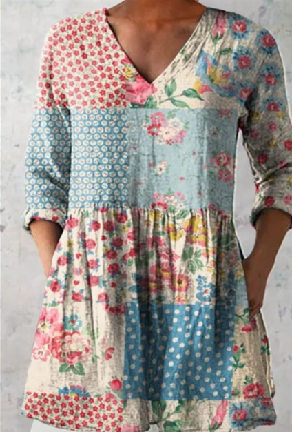 Estelle | Blusa Lunga con Scollatura a V