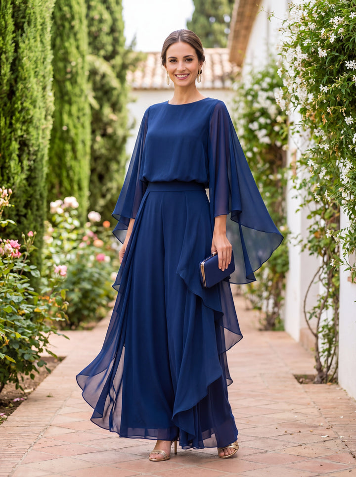 Completo due pezzi Lázaro in crêpe elegante e raffinato