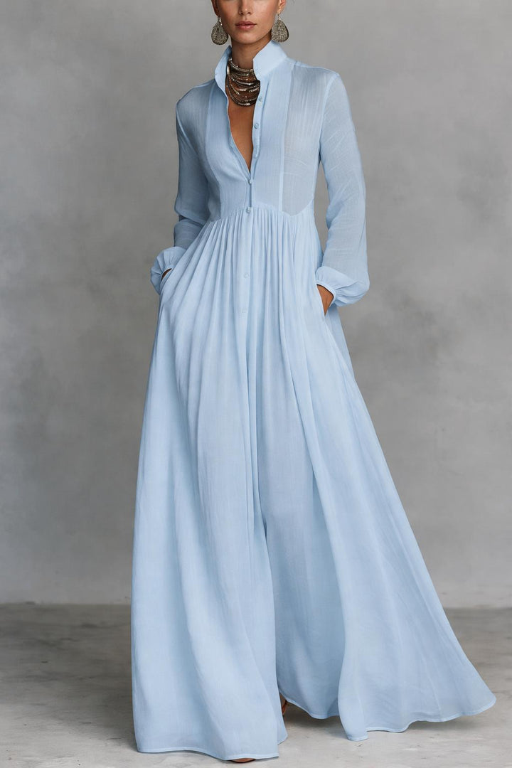 Amelia | Elegantní maxi šaty s knoflíky