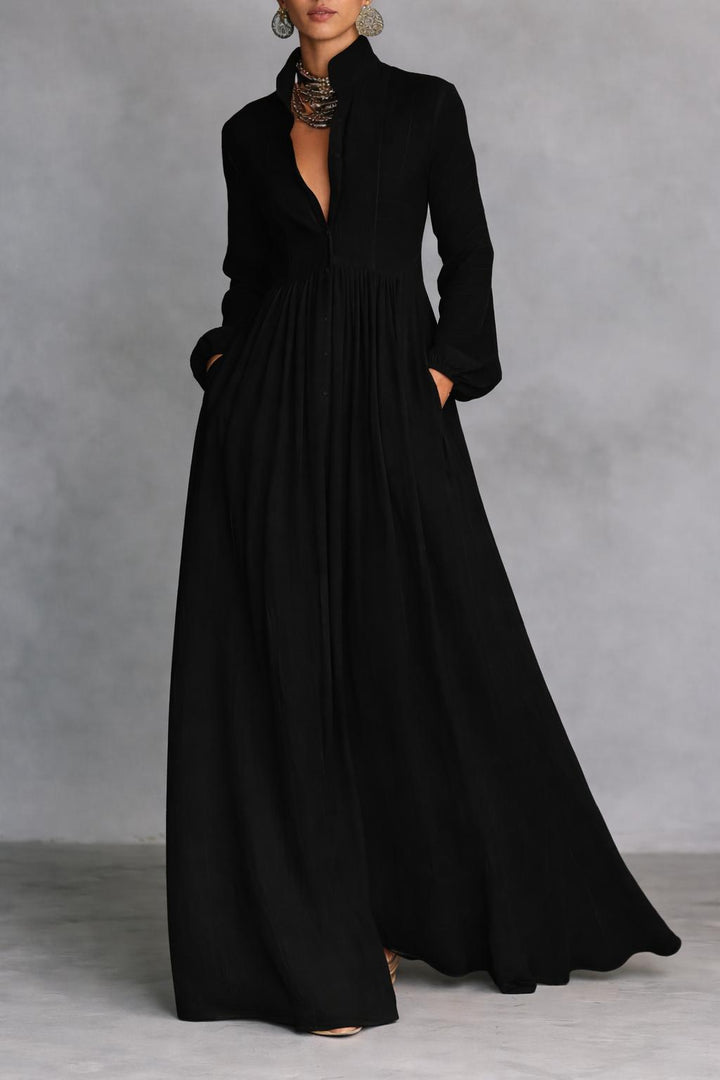 Amelia | Elegantní maxi šaty s knoflíky