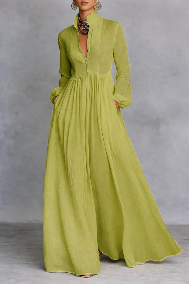 Amelia | Elegantní maxi šaty s knoflíky