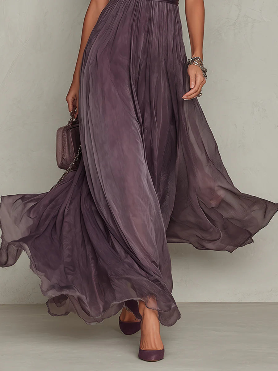 Robe Longue Flavia in Tessuto Lussuoso - Eleganza Incomparabile