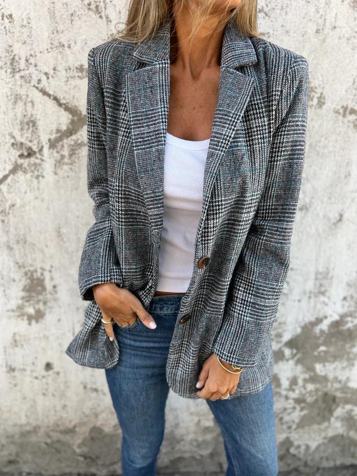 Alicja | Giacca a Quadri Elegante