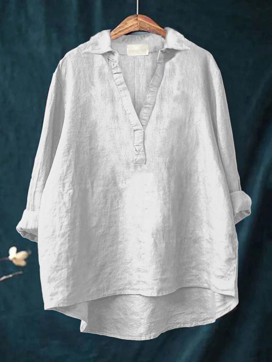 Andrea | Elegante Blusa de Verano de Linho