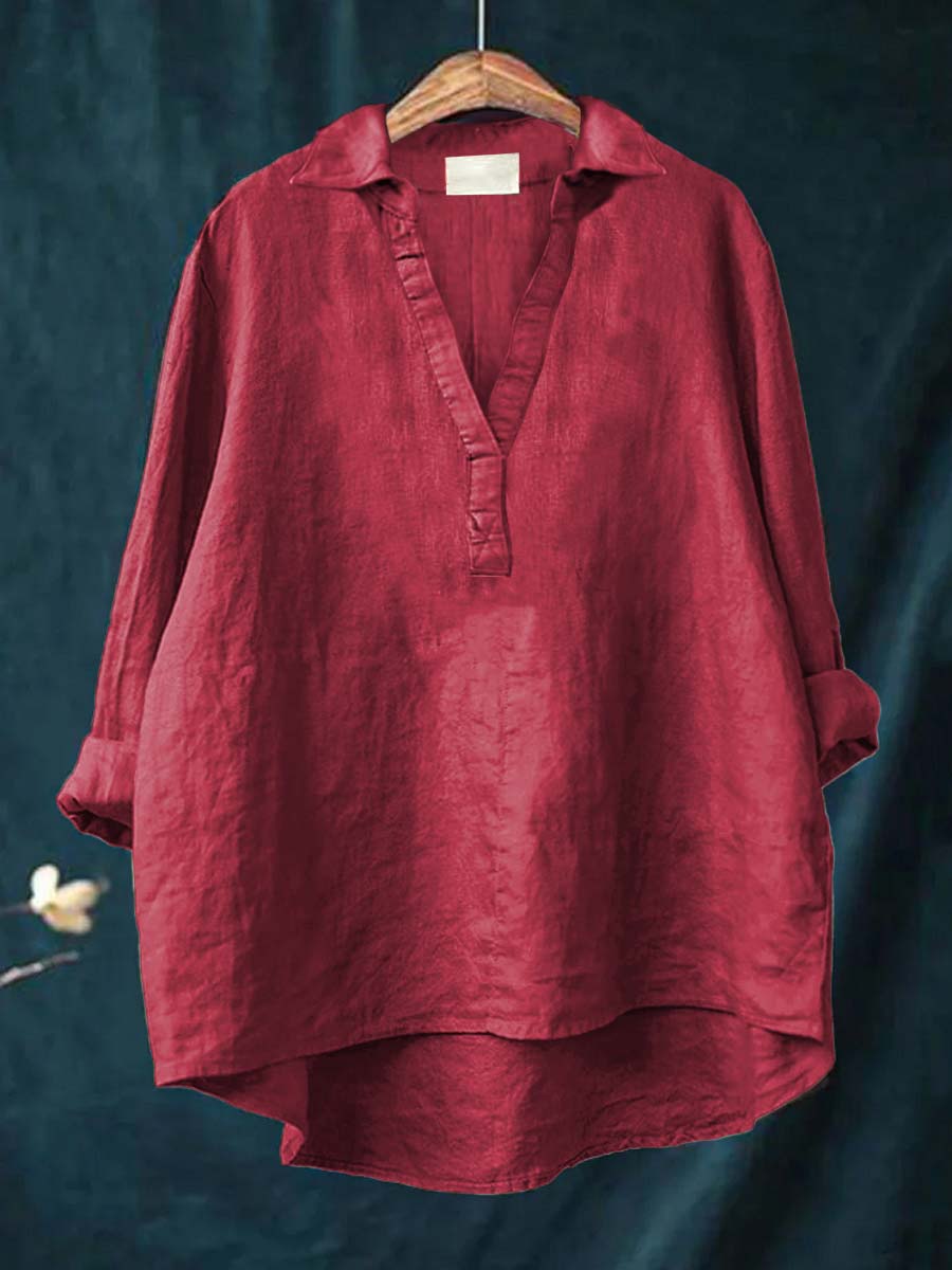 Andrea | Elegante Blusa de Verano de Linho