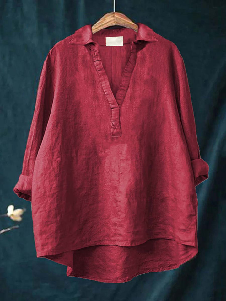 Andrea | Elegante Blusa de Verano de Linho