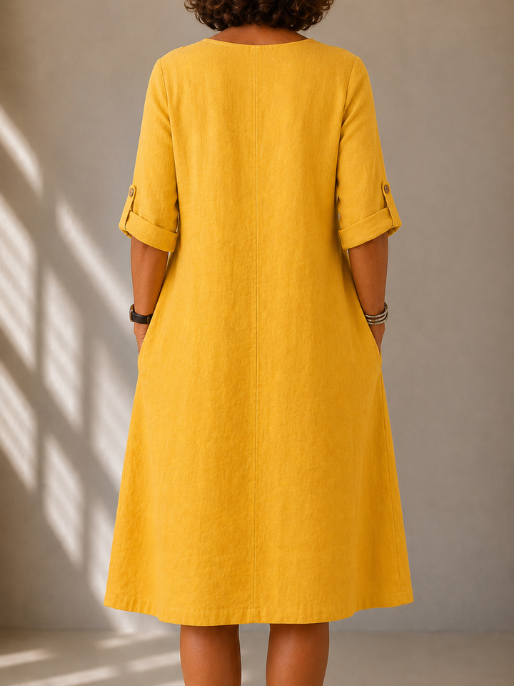 Atelier™ | Abito Fluido Maniche Lunghe Monique
