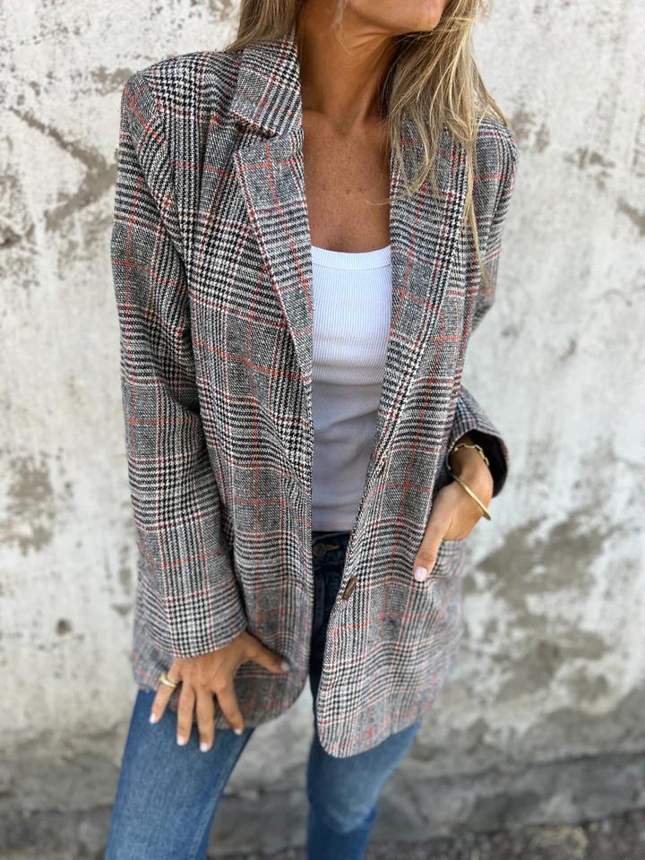 Alicja | Giacca a Quadri Elegante