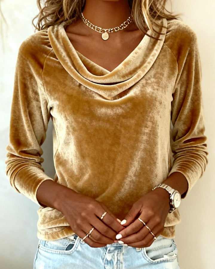Marina | Maglia in Velluto con Scollo Morbido