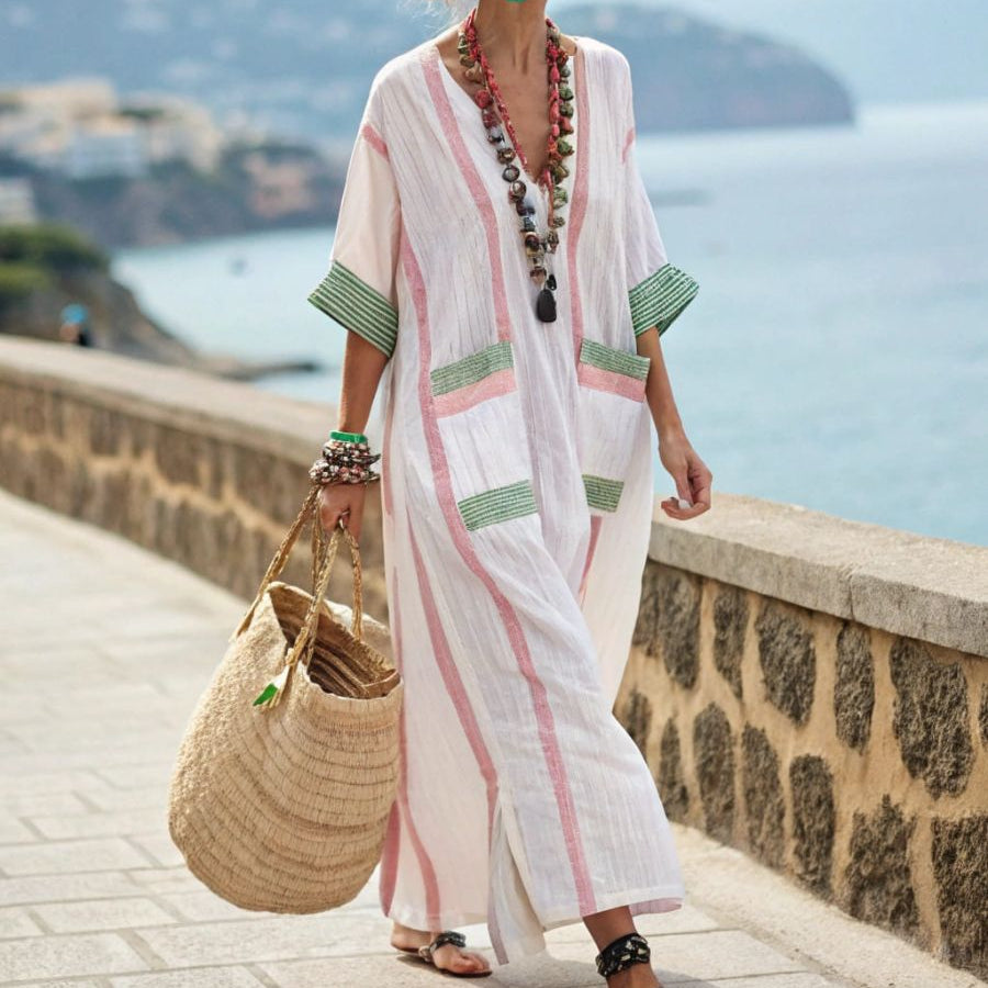 Robe Caftano "Charlotte" – Jardin de Mer