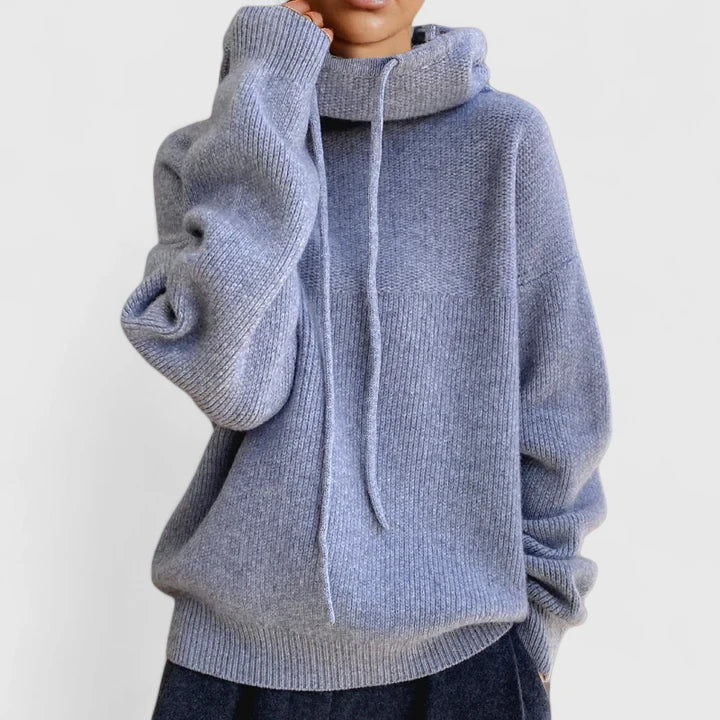 Marie | Maglione Cozy con Collo Alto e Cappuccio