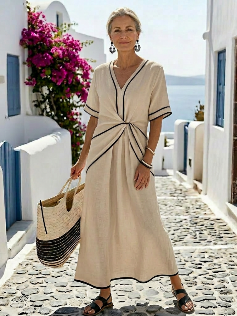 Linnea | Abito Midi Scollo a V