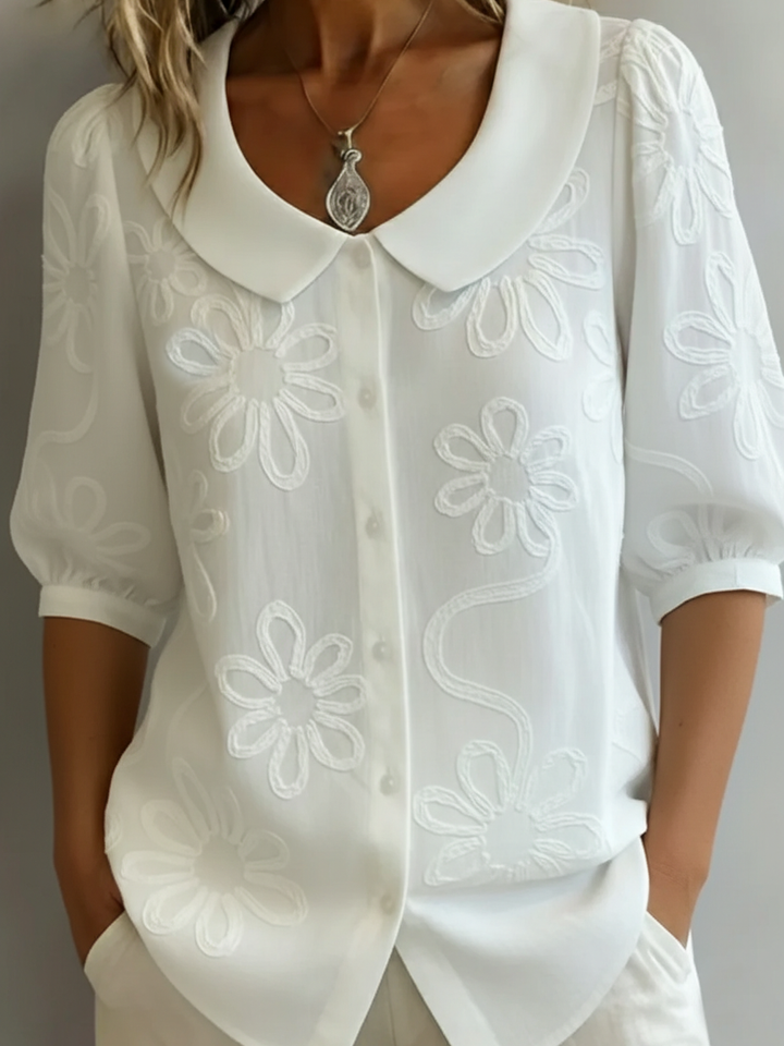 Aurélie™ | Blusa Leggera Floreale Eleganza Naturale