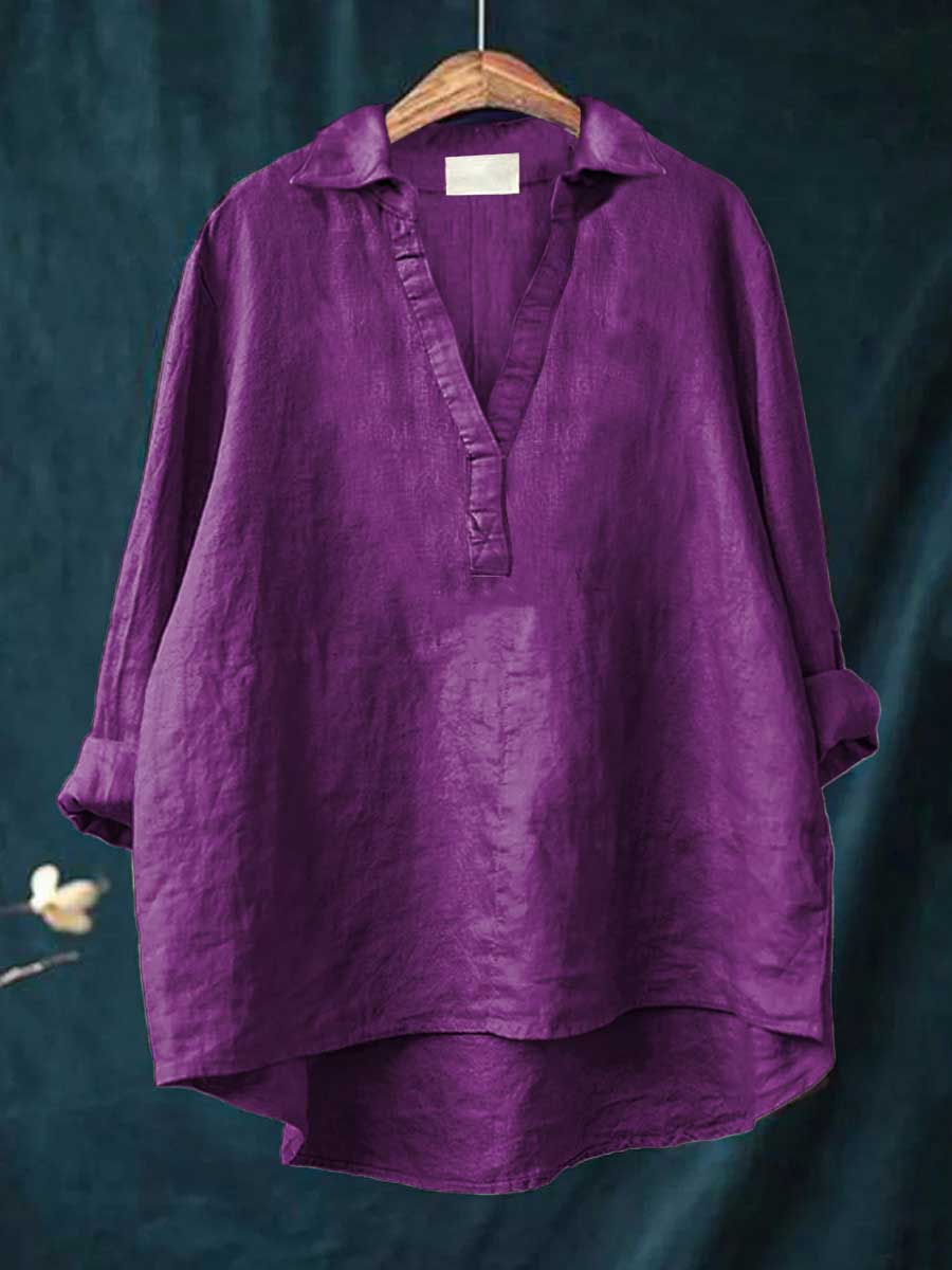 Andrea | Elegante Blusa de Verano de Linho