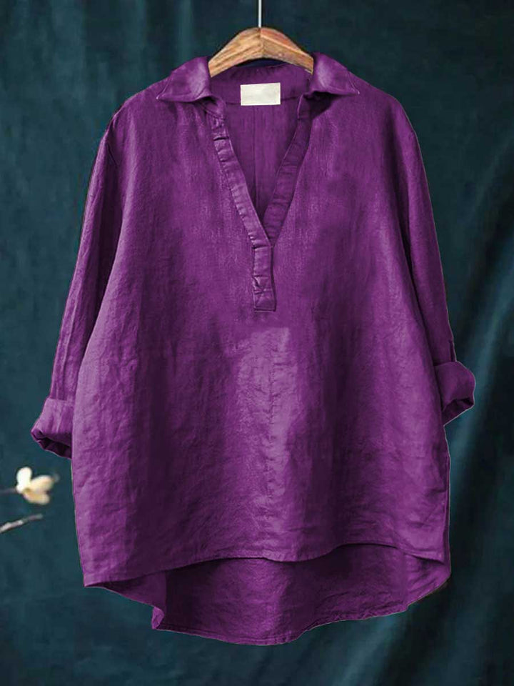 Andrea | Elegante Blusa de Verano de Linho