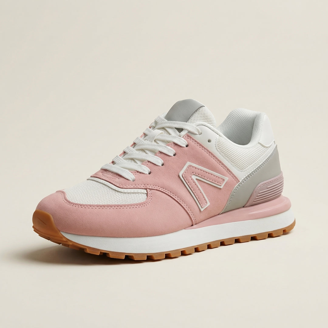 Neloraa™ | Dámské stylové růžovo-bílé tenisky
