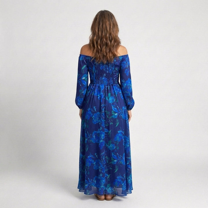 Aspen | Abito Maxi Floreale con Spalle Scoperte
