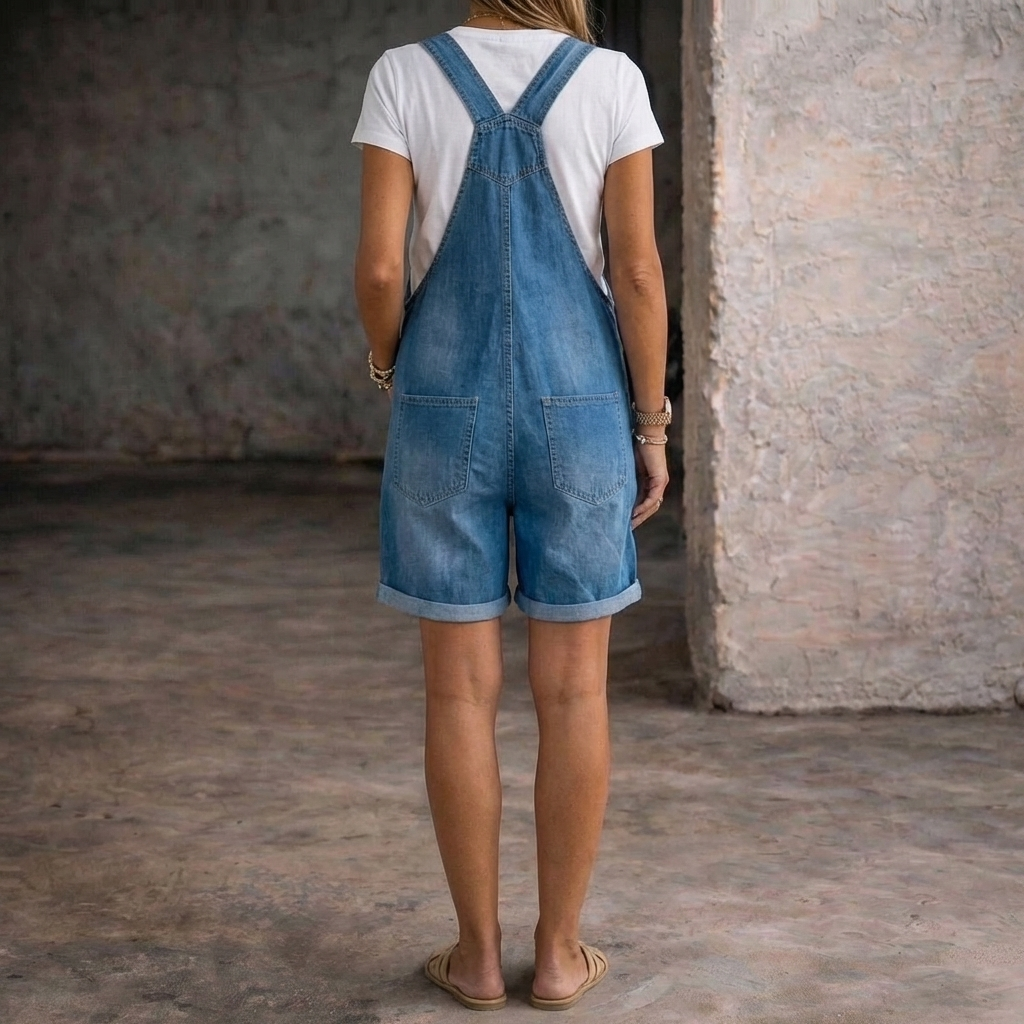 Saylor | Tuta in Denim con Bretelle