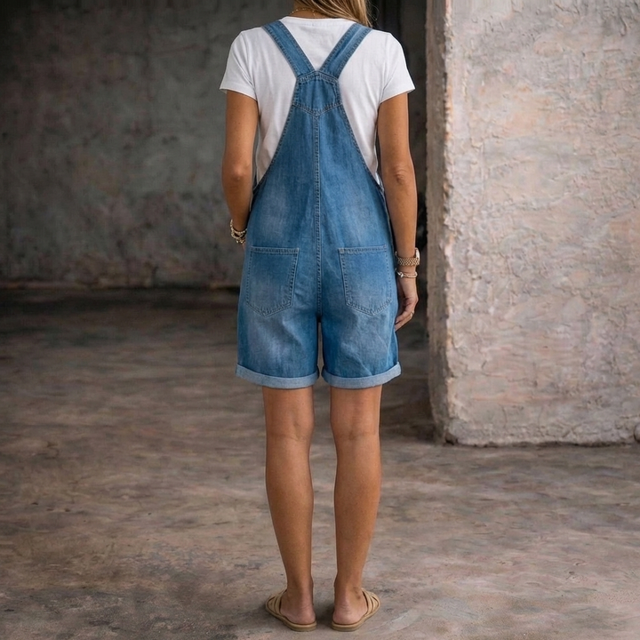 Saylor | Tuta in Denim con Bretelle
