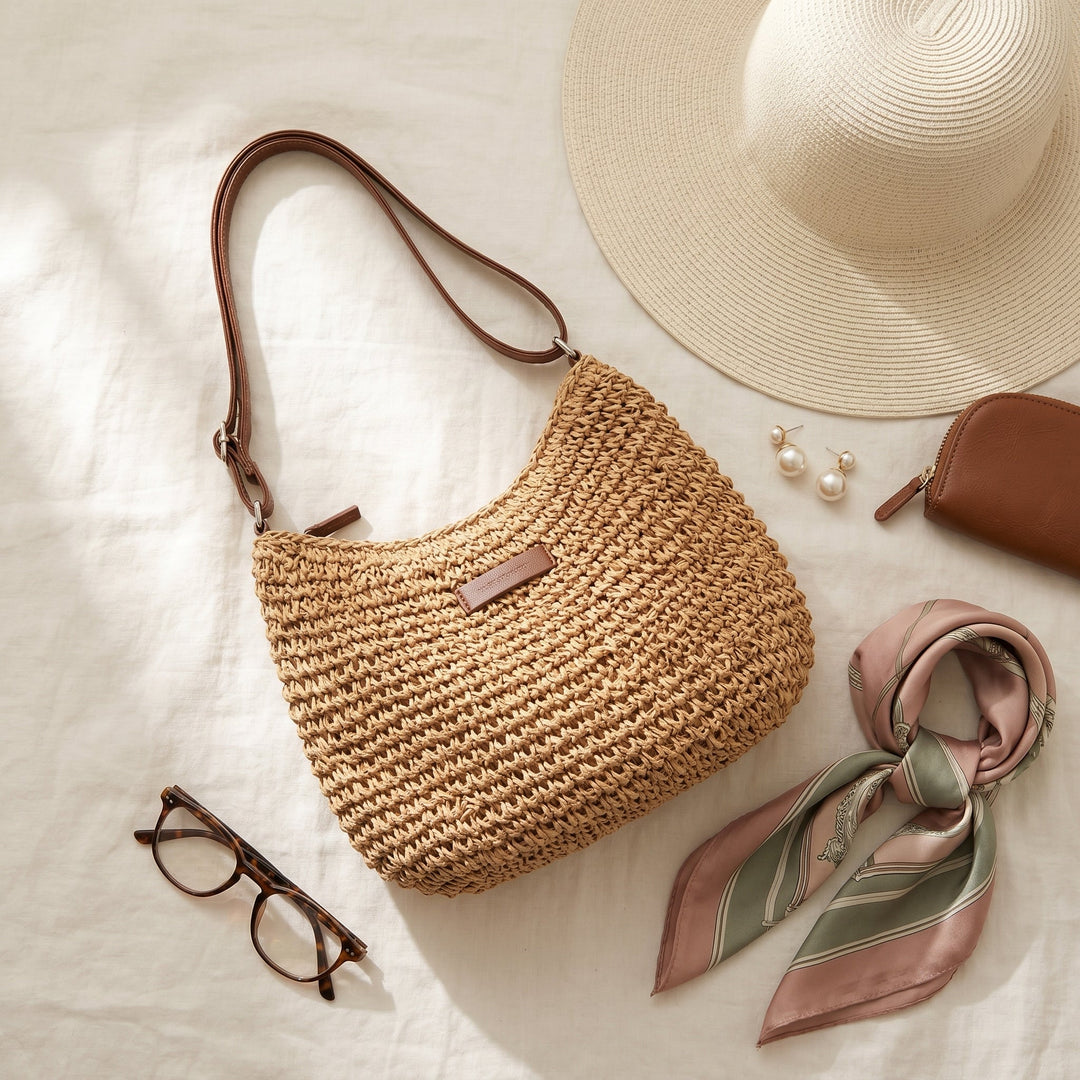 Colomba | Borsa Intrecciata Elegante - Beige Scuro
