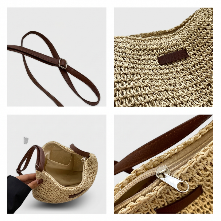 Dina | Borsa Intrecciata Elegante - Marrone Scuro