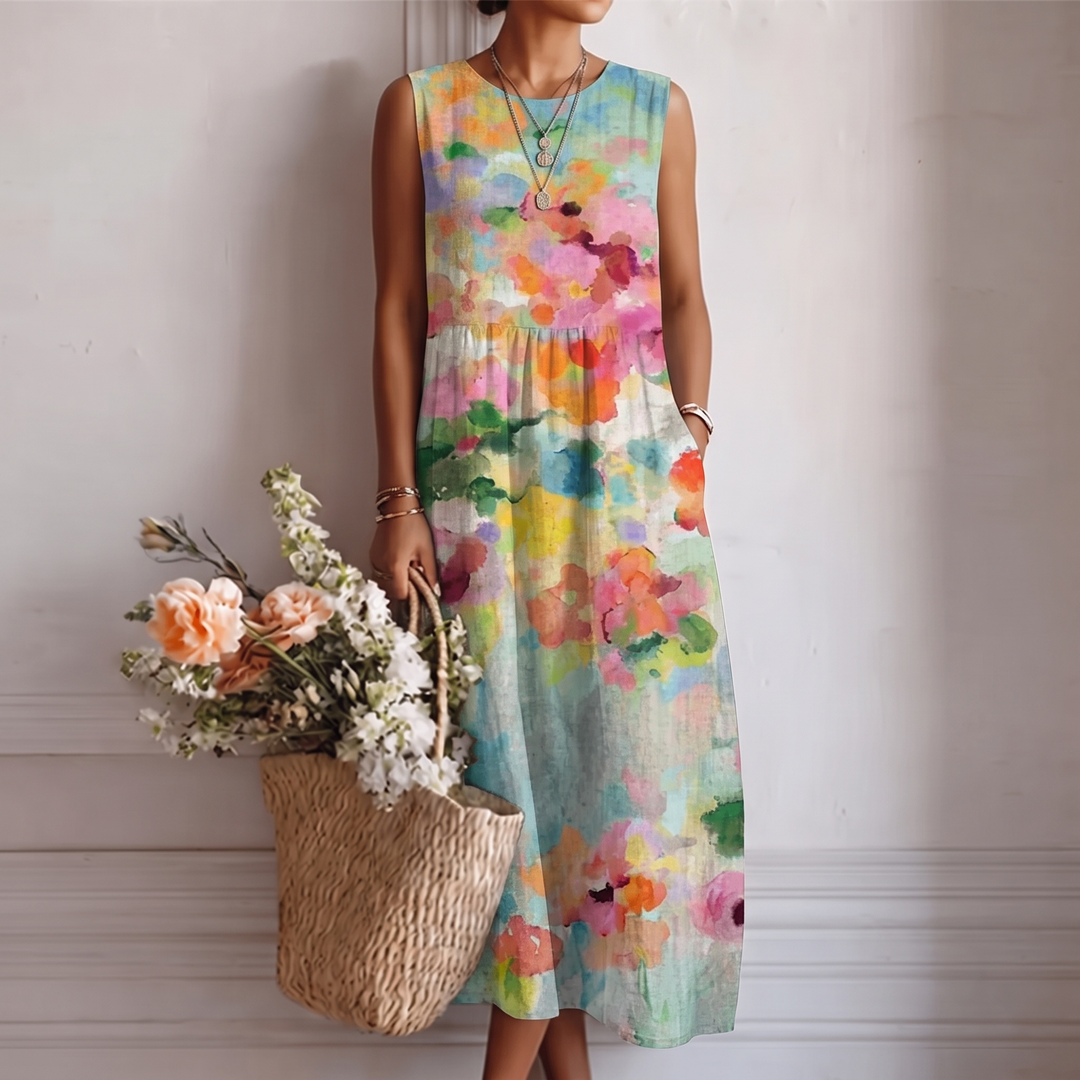 CHIARA - ABITO MIDI MULTICOLOR