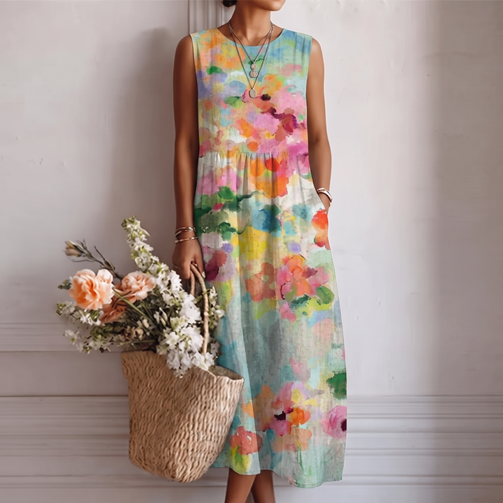 CHIARA - ABITO MIDI MULTICOLOR