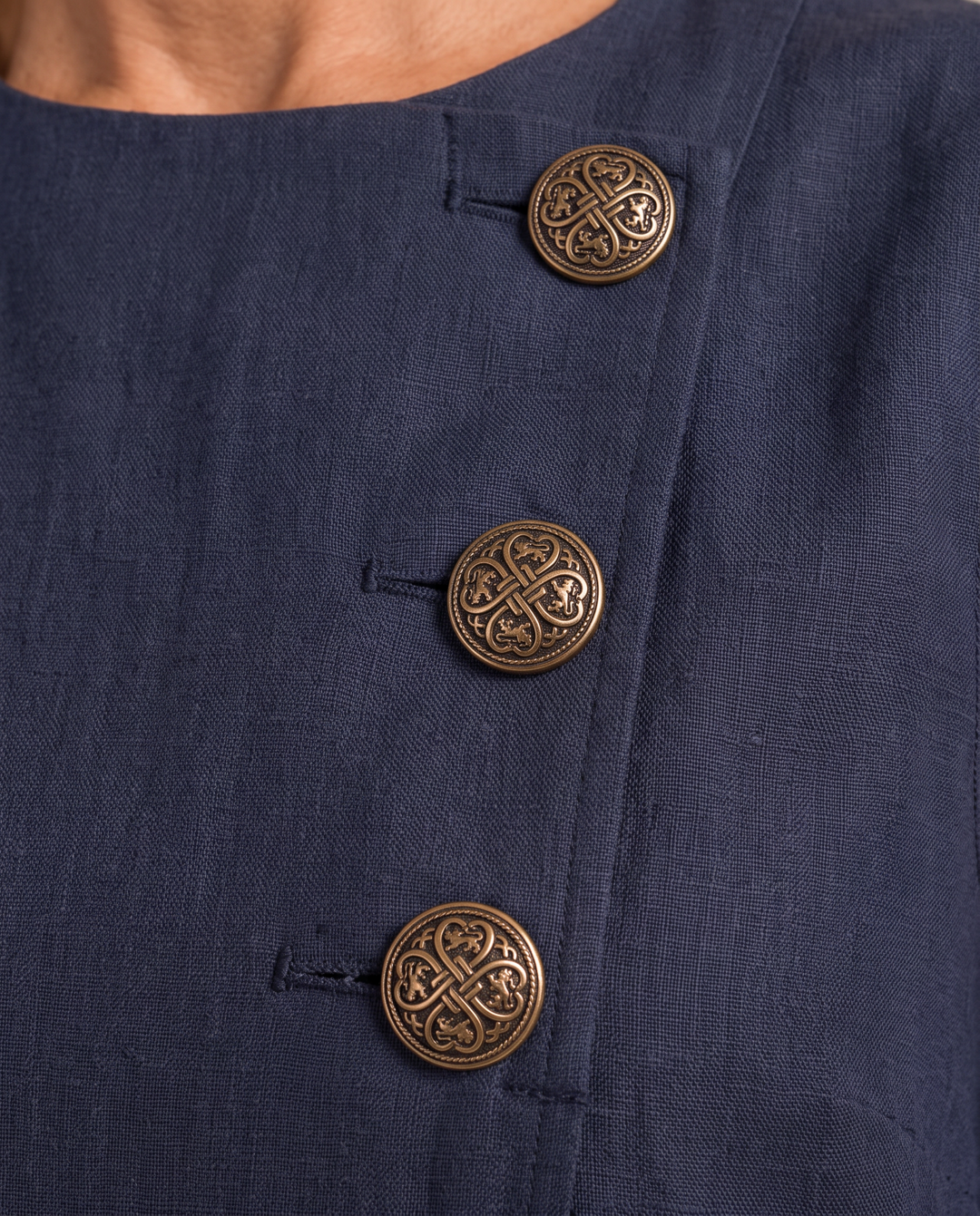 Chiara™ | Abito Mini Minimalista Blu Marino