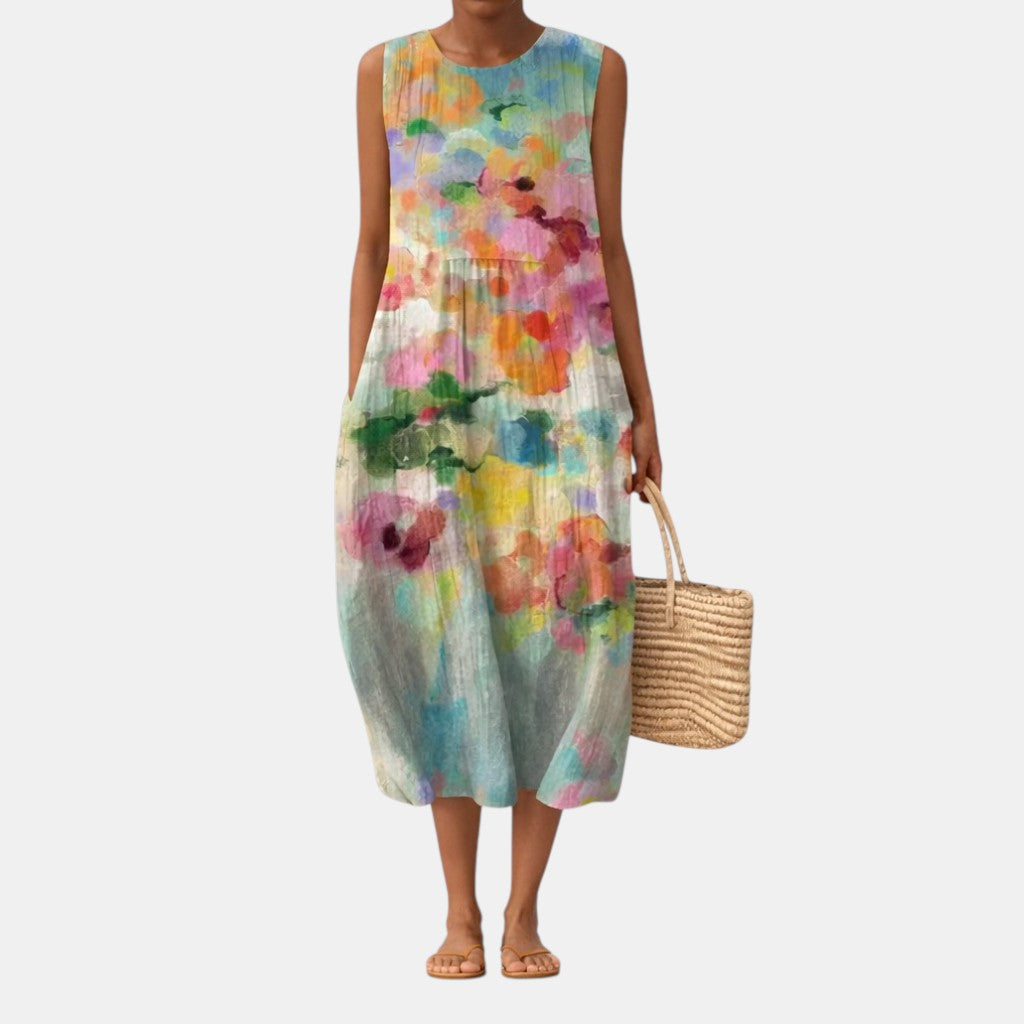 CHIARA - ABITO MIDI MULTICOLOR