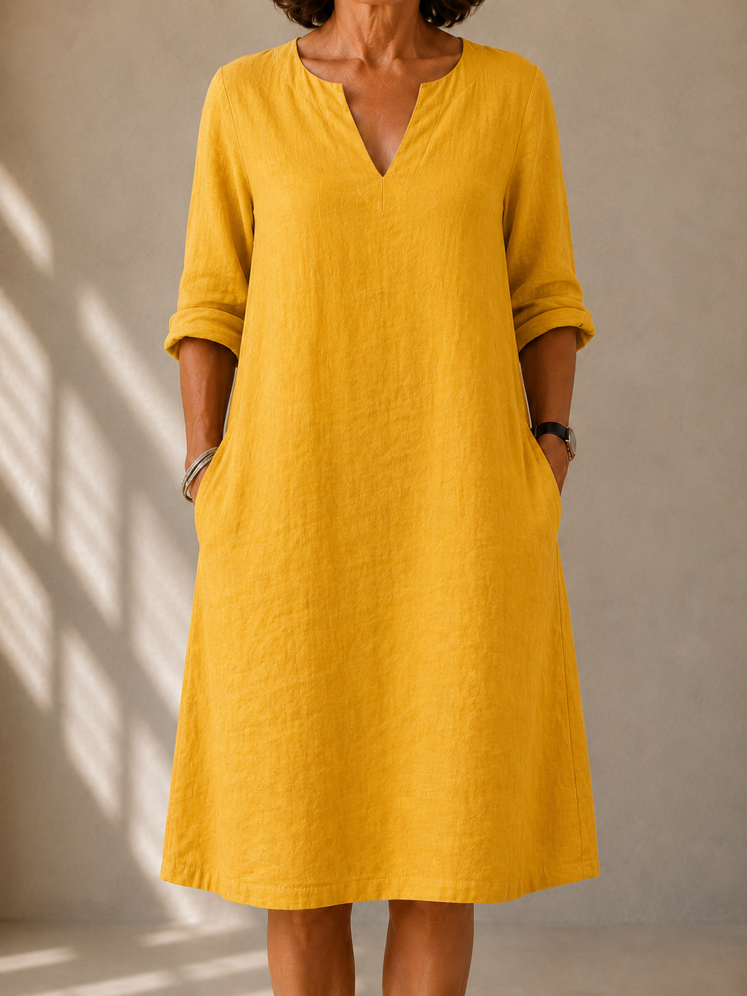 Atelier™ | Abito Fluido Maniche Lunghe Monique