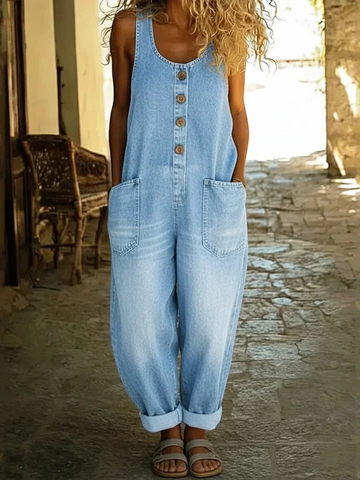 Saylor | Salopette in Denim Lavato Vintage
