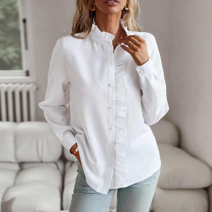 Aurora | Camicia a maniche lunghe con volants